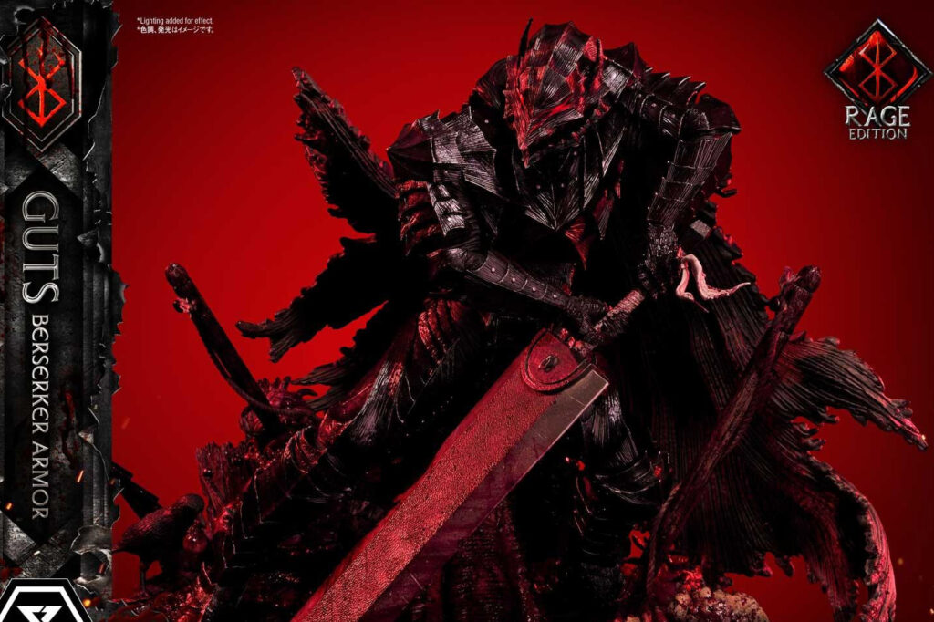 Prime 1 Studio Berserk Guts Berserker Armor Unleashed & Rage Edition Statues