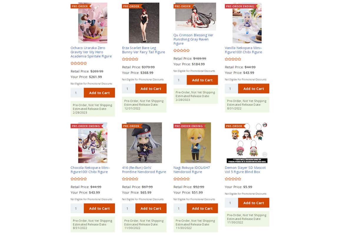 Where to Buy Anime Figures - Right Stuf Anime