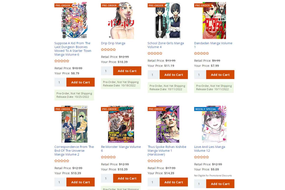 Where to Buy Manga Cheap - Right Stuf Manga