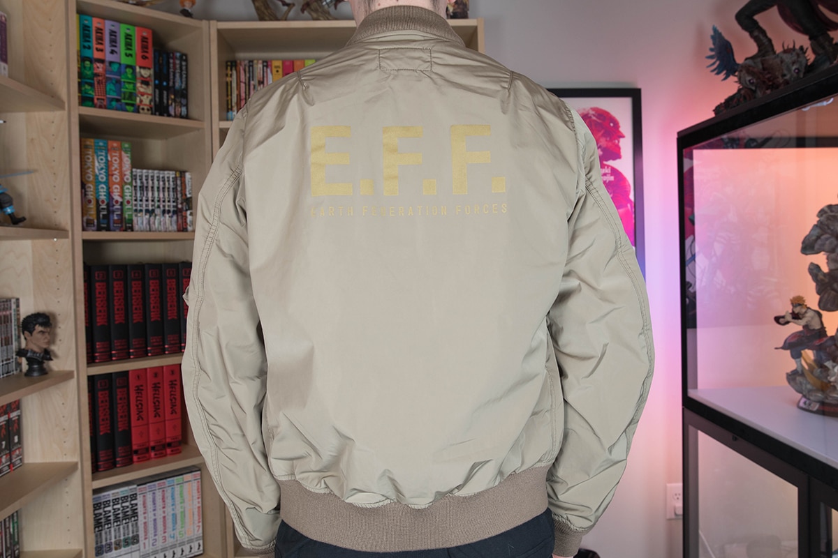 Mobile Suit Gundam Hathaway STRICT-G x Alpha Industries E.F.F. Jacket