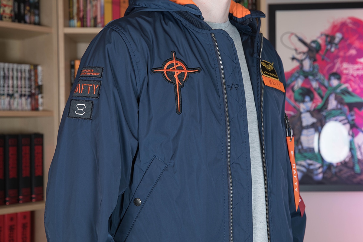 Mobile Suit Gundam Hathaway STRICT-G x Alpha Industries Mafty Jacket
