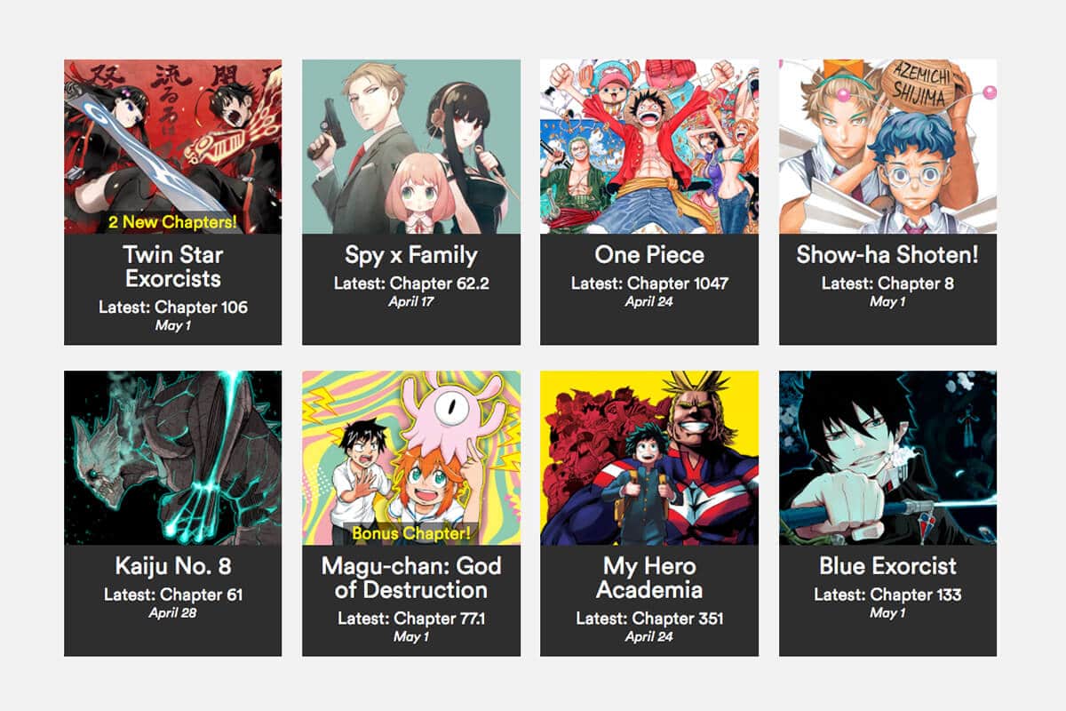 Where to Read Manga - Viz Shonen Jump App