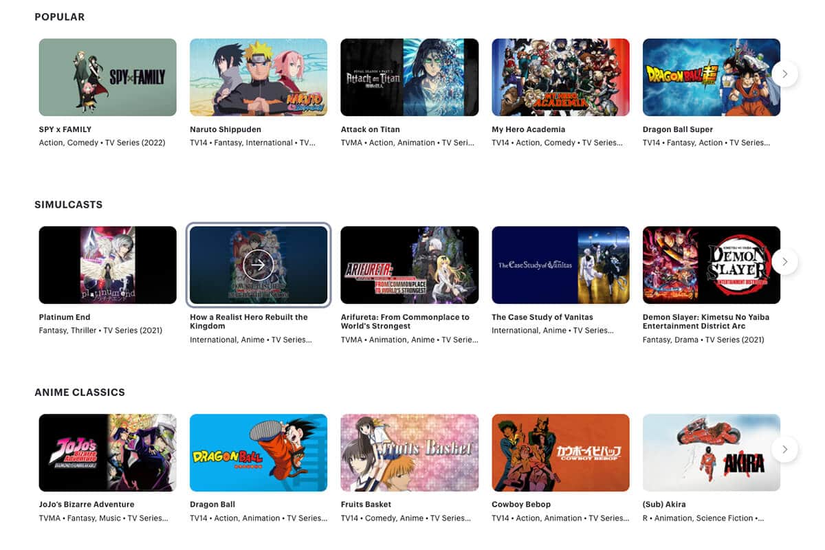 Best Anime Streaming Services - Hulu Anime