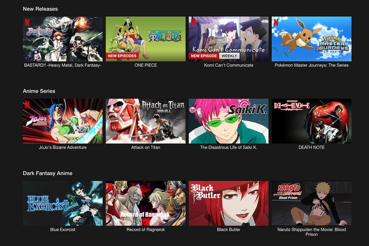 Best Anime Streaming Services - Netflix Anime