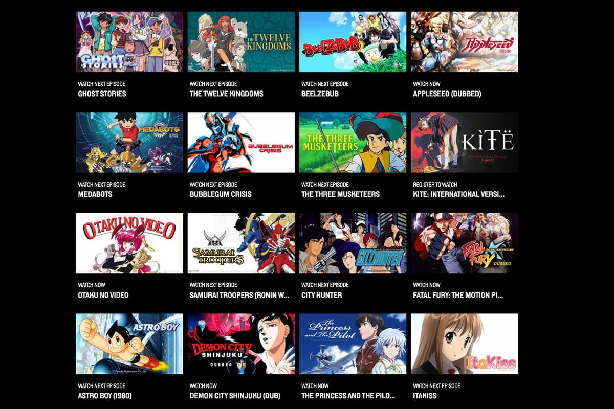 Best Anime Streaming Services - RetroCrush Anime