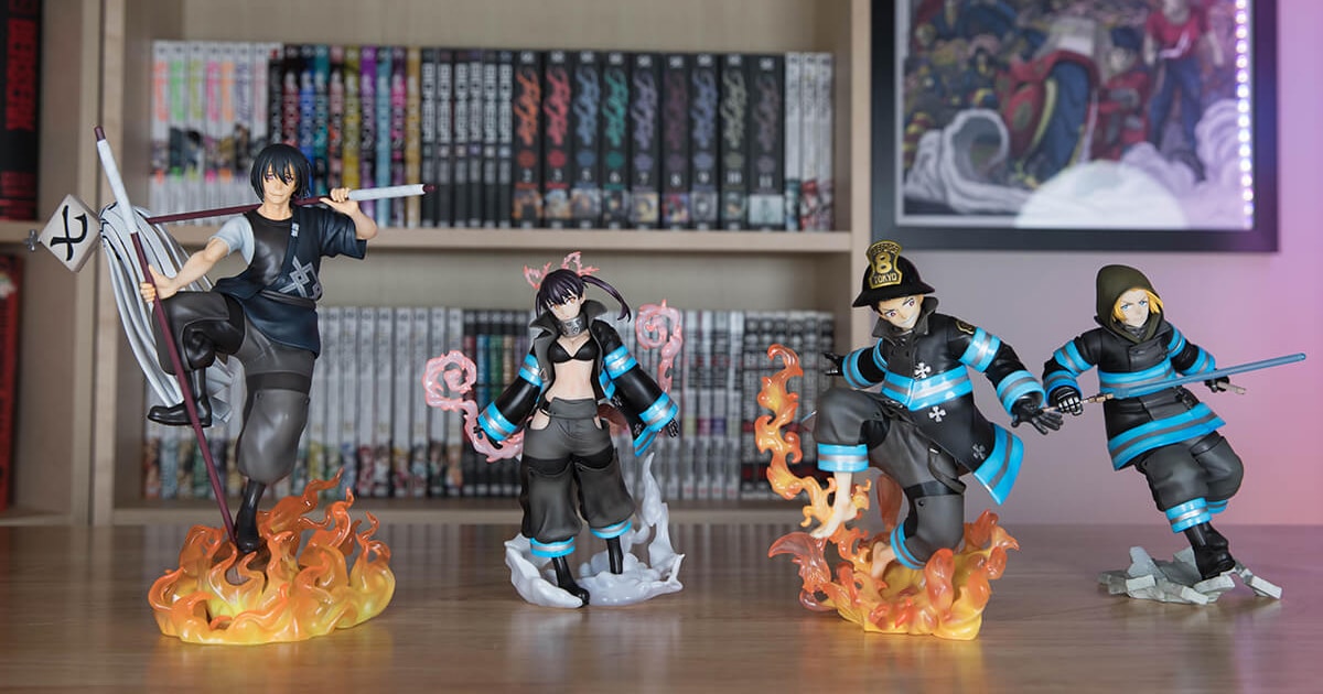 Kotobukiya Fire Force Scale Figures. Image Credit: Anime Collective