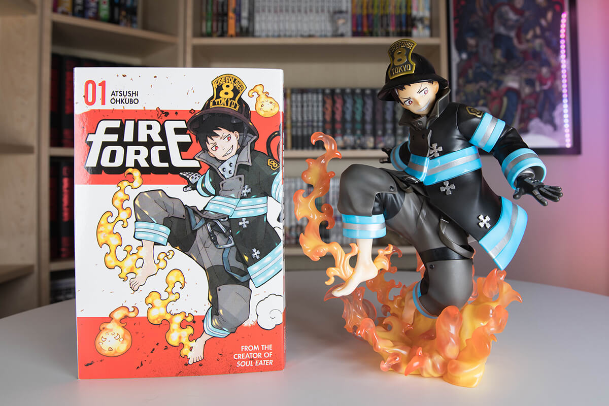 Juai, figura de ação original kotobukiya fire force, anime fire