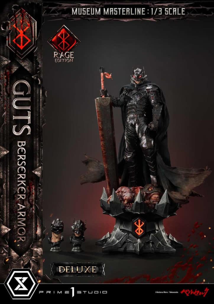 Prime 1 Studio Guts, Berserker Armor Rage Edition Berserk Statue (Standard and DX Bonus Editions)