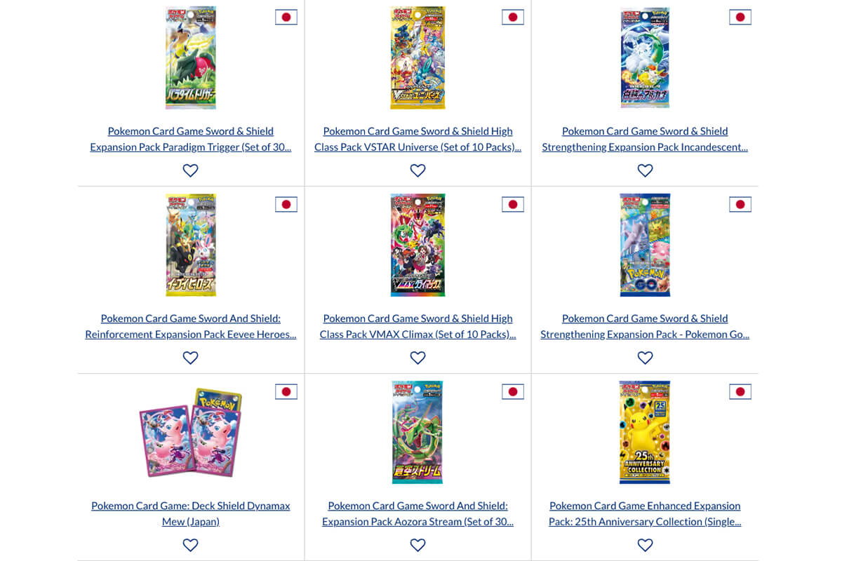 Où acheter des cartes Pokémon japonaises - playasia