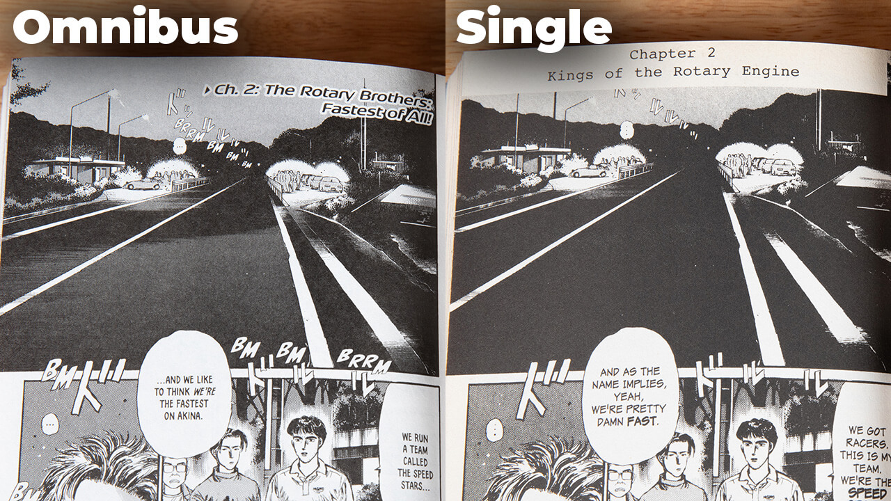Print Quality of Omnibus vs Singles. Image Credit: Anime Collective.
