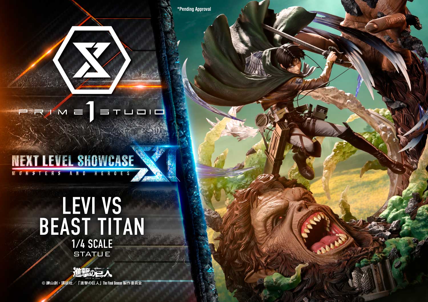 Attack on Titan Levi vs Beast Titan Statue
